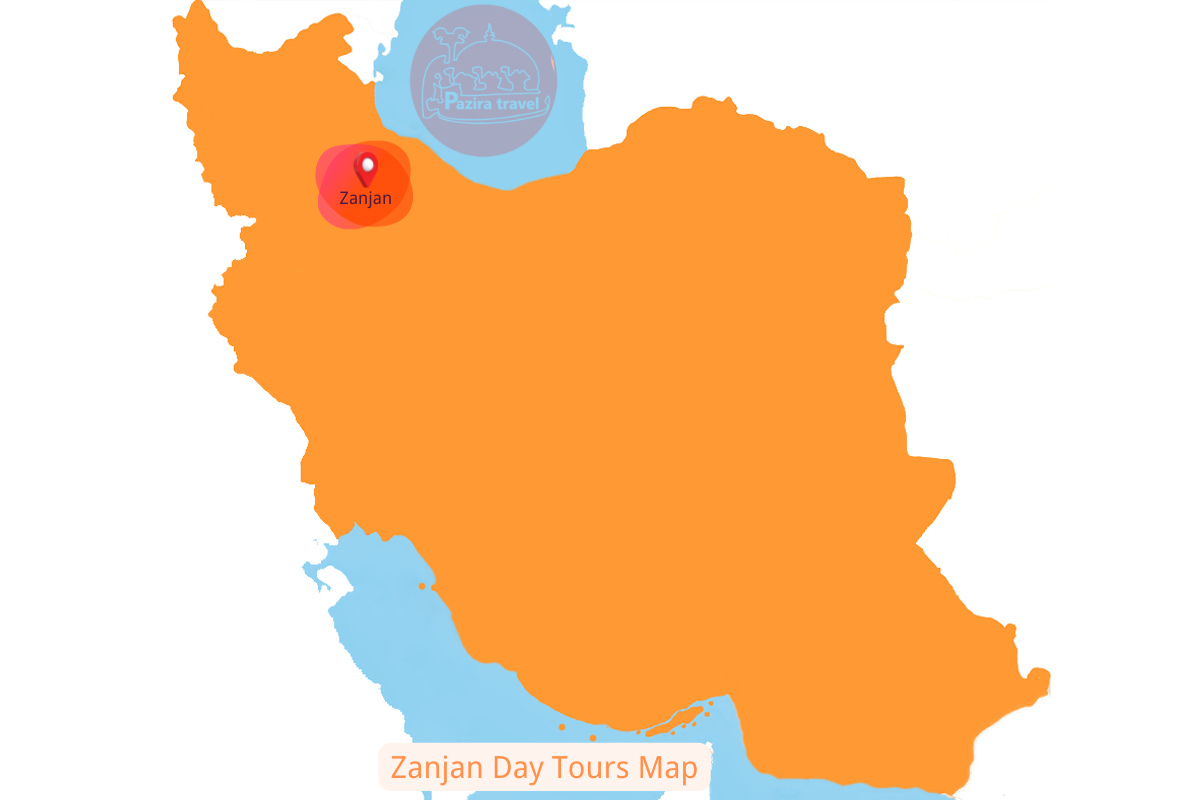 ¡Explora la ruta de viaje de Zanjan en el mapa!